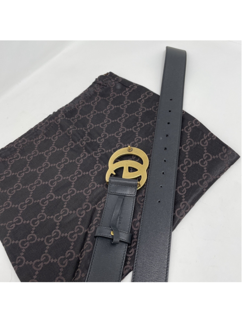 gucci BELT GG size 90 black leather - Picture 4 of 5